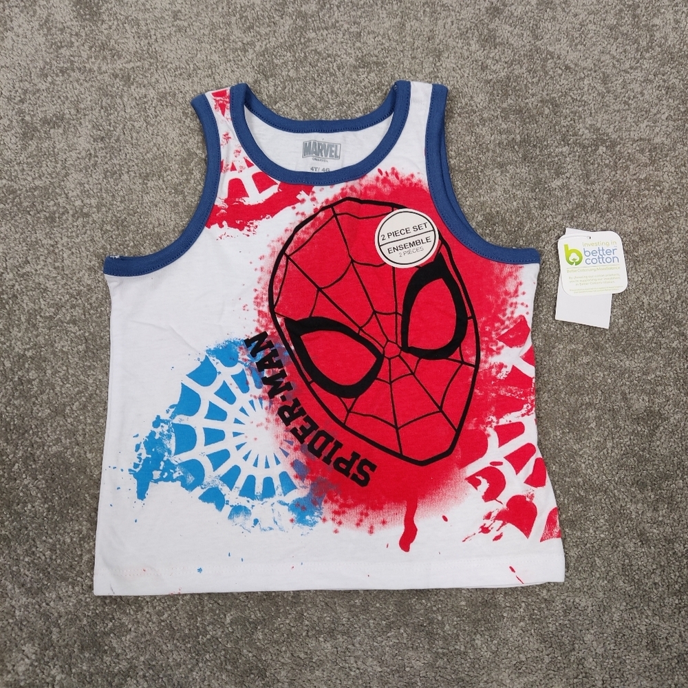 Marvel Boy's Spider Man Tank Top Size 4T Summer Beach